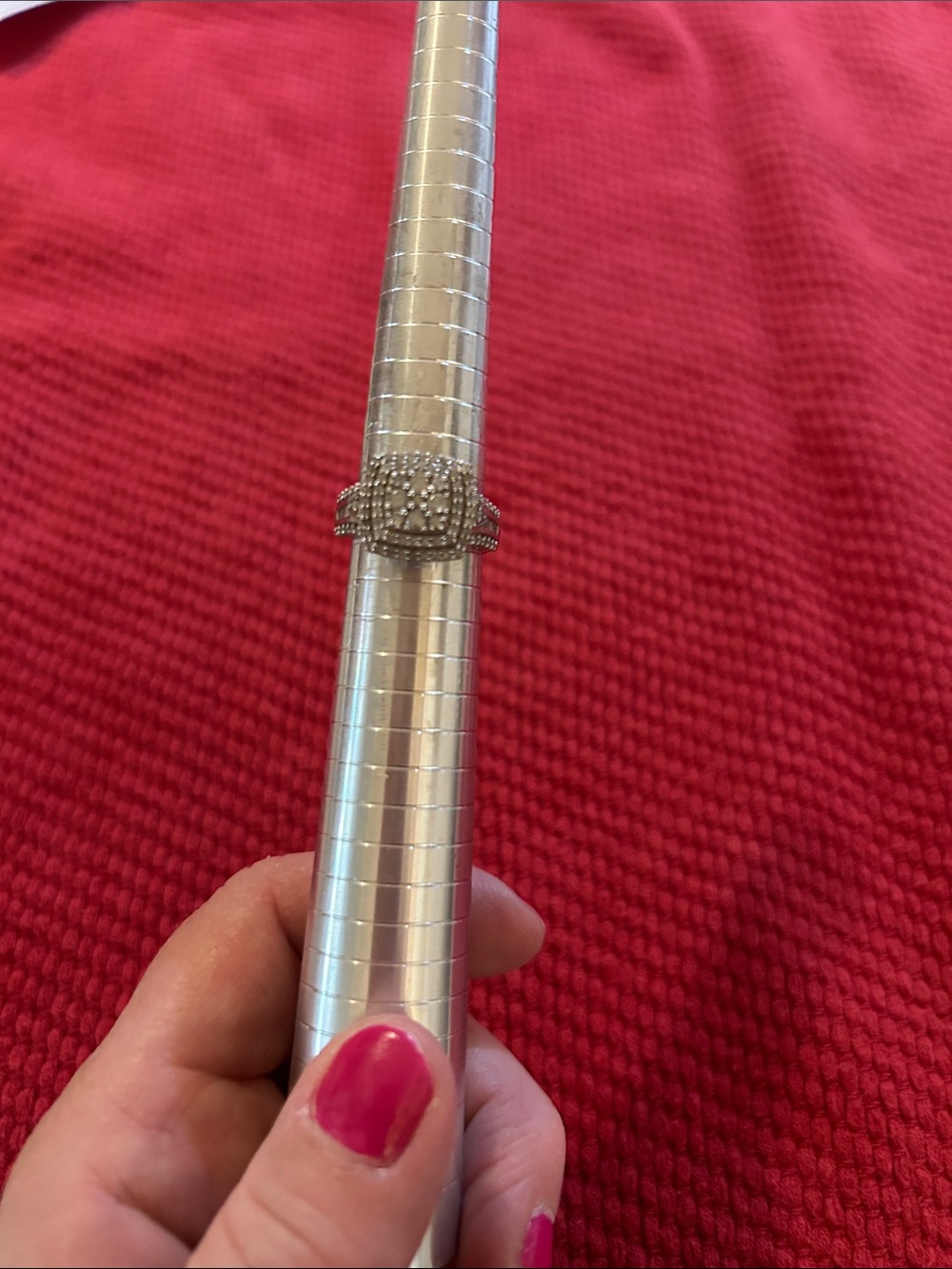 Nice 1 carat 925 diamond ring. Sz 8.5